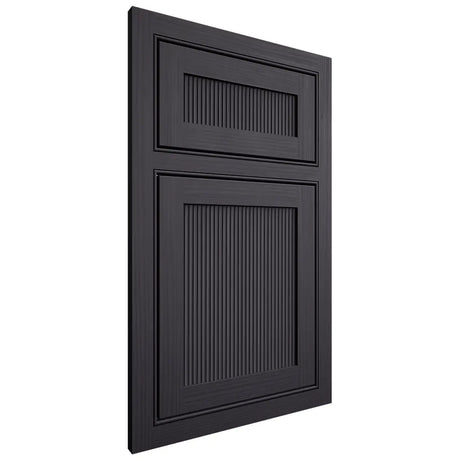 Shiloh Cabinetry Beaded Inset Reeded Malibu White Oak Rift Cut Harbor Door