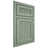 Shiloh Cabinetry Beaded Inset Reeded Malibu White Oak Rift Cut Moss Door