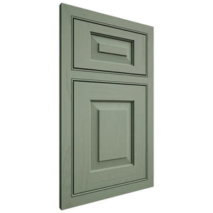 Shiloh Cabinetry Beaded Inset Richmond Poplar Plain Cut Moss Door