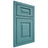 Shiloh Cabinetry Beaded Inset Richmond Red Oak Plain Cut Aqua Door