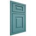Shiloh Cabinetry Beaded Inset Richmond Red Oak Plain Cut Aqua Door