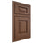 Shiloh Cabinetry Beaded Inset Richmond Walnut Plain Cut Natural Door