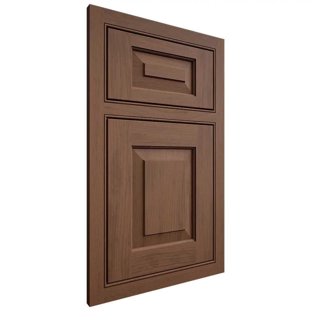 Shiloh Cabinetry Beaded Inset Richmond Walnut Plain Cut Natural Door