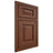Shiloh Cabinetry Beaded Inset Richmond Walnut Plain Cut Rye Door