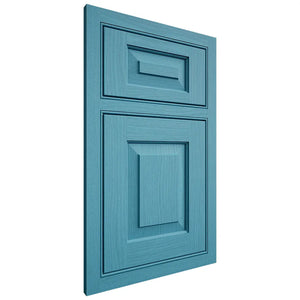 Shiloh Cabinetry Beaded Inset Richmond White Oak Plain Cut Aqua Door