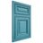 Shiloh Cabinetry Beaded Inset Savannah Alder Plain Cut Aqua Door