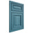 Shiloh Cabinetry Beaded Inset Savannah Hickory Plain Cut Aqua Door