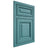 Shiloh Cabinetry Beaded Inset Savannah Red Oak Plain Cut Aqua Door