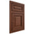Shiloh Cabinetry Beaded Inset Savannah Walnut Plain Cut Rye Door