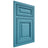 Shiloh Cabinetry Beaded Inset Savannah White Oak Plain Cut Aqua Door