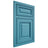 Shiloh Cabinetry Beaded Inset Savannah White Oak Rift Cut Aqua Door