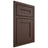 Shiloh Cabinetry Beaded Inset Scottsdale White Oak Plain Cut Dusk Door