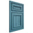 Shiloh Cabinetry Beaded Inset Shelby Hickory Plain Cut Aqua Door