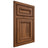 Shiloh Cabinetry Beaded Inset Shelby Hickory Plain Cut Burnt Sugar Door