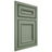 Shiloh Cabinetry Beaded Inset Shelby Poplar Plain Cut Moss Door