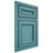 Shiloh Cabinetry Beaded Inset Shelby Red Oak Plain Cut Aqua Door