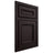 Shiloh Cabinetry Beaded Inset Shelby Red Oak Plain Cut Espresso Door
