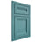 Shiloh Cabinetry Beaded Inset Somerset Red Oak Plain Cut Aqua Door