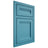 Shiloh Cabinetry Beaded Inset Somerset White Oak Plain Cut Aqua Door