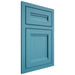 Shiloh Cabinetry Beaded Inset Somerset White Oak Plain Cut Aqua Door