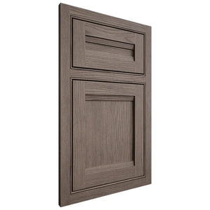 Shiloh Cabinetry Beaded Inset Somerset White Oak Plain Cut Clay Door
