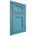 Shiloh Cabinetry Beaded Inset Square Flat Alder Plain Cut Aqua Door