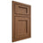 Shiloh Cabinetry Beaded Inset Square Flat Alder Plain Cut Walnut Door