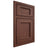 Shiloh Cabinetry Beaded Inset Square Flat Cherry Plain Cut Bourbon Door