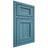Shiloh Cabinetry Beaded Inset Square Flat Hickory Plain Cut Aqua Door