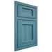Shiloh Cabinetry Beaded Inset Square Flat Hickory Plain Cut Aqua Door