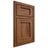 Shiloh Cabinetry Beaded Inset Square Flat Hickory Plain Cut Burnt Sugar Door
