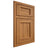 Shiloh Cabinetry Beaded Inset Square Flat Hickory Plain Cut Medium Door