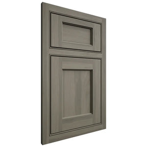 Shiloh Cabinetry Beaded Inset Square Flat Hickory Plain Cut Thyme Door
