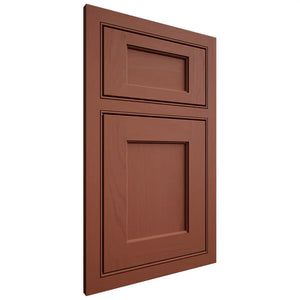 Shiloh Cabinetry Beaded Inset Square Flat Maple Plain Cut Cayenne Door
