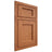 Shiloh Cabinetry Beaded Inset Square Flat Red Oak Plain Cut Harvest Door