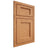 Shiloh Cabinetry Beaded Inset Square Flat Red Oak Plain Cut Medium Door
