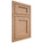 Shiloh Cabinetry Beaded Inset Square Flat Red Oak Plain Cut Natural Door