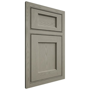 Shiloh Cabinetry Beaded Inset Square Flat Red Oak Plain Cut Thyme Door