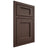 Shiloh Cabinetry Beaded Inset Square Flat White Oak Plain Cut Dusk Door