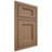 Shiloh Cabinetry Beaded Inset Square Flat White Oak Plain Cut Medium Door