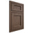 Shiloh Cabinetry Beaded Inset Square Flat White Oak Plain Cut Mineral Door