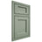 Shiloh Cabinetry Beaded Inset Square Flat White Oak Plain Cut Moss Door