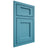 Shiloh Cabinetry Beaded Inset Square Flat White Oak Quarter Sawn Aqua Door