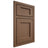 Shiloh Cabinetry Beaded Inset Square Flat White Oak Quarter Sawn Autumn Door