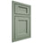 Shiloh Cabinetry Beaded Inset Square Flat White Oak Rift Cut Moss Door