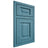 Shiloh Cabinetry Beaded Inset Square Raised Hickory Plain Cut Aqua Door