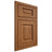 Shiloh Cabinetry Beaded Inset Square Raised Hickory Plain Cut Chestnut Door