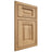 Shiloh Cabinetry Beaded Inset Square Raised Hickory Plain Cut Natural Door