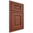 Shiloh Cabinetry Beaded Inset Square Raised Maple Plain Cut Cayenne Door