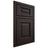 Shiloh Cabinetry Beaded Inset Square Raised Maple Plain Cut Espresso Door
